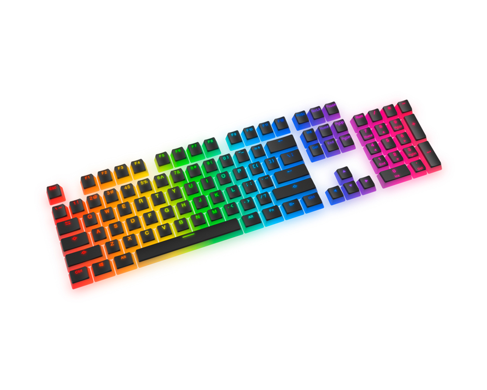 spc gear pudding keycaps white