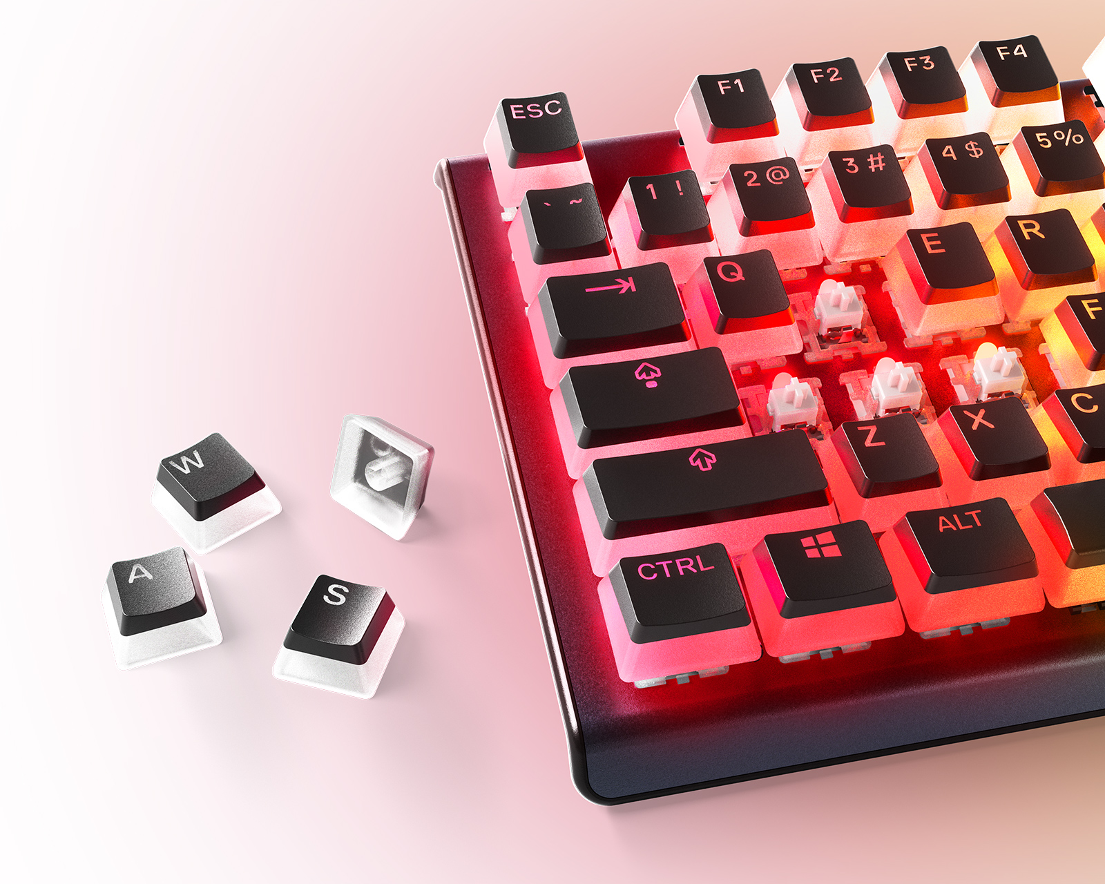 Buy Steelseries Prism Pbt Double Shot Pudding Keycap Set Nordic Black At Maxgaming Com