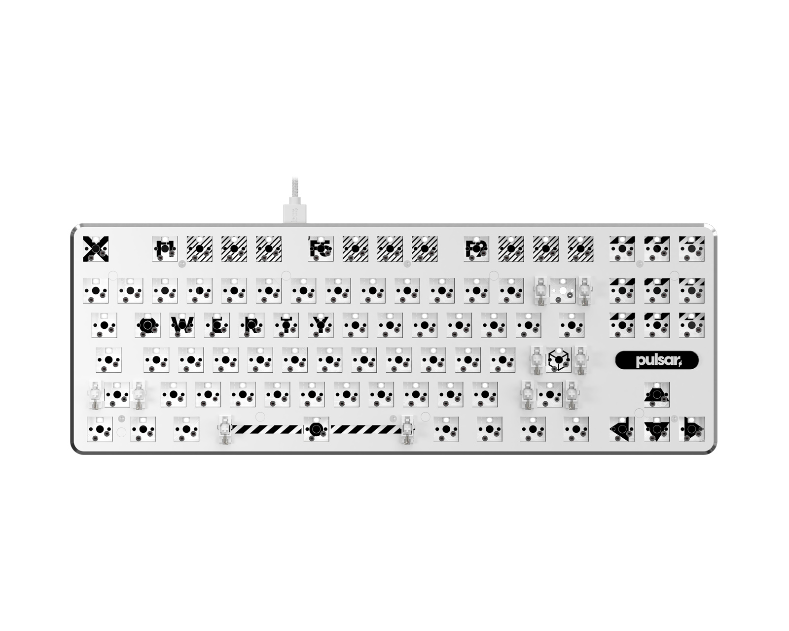 Pulsar PCMK HOTSWAP TKL 80% Barebone ANSI - White