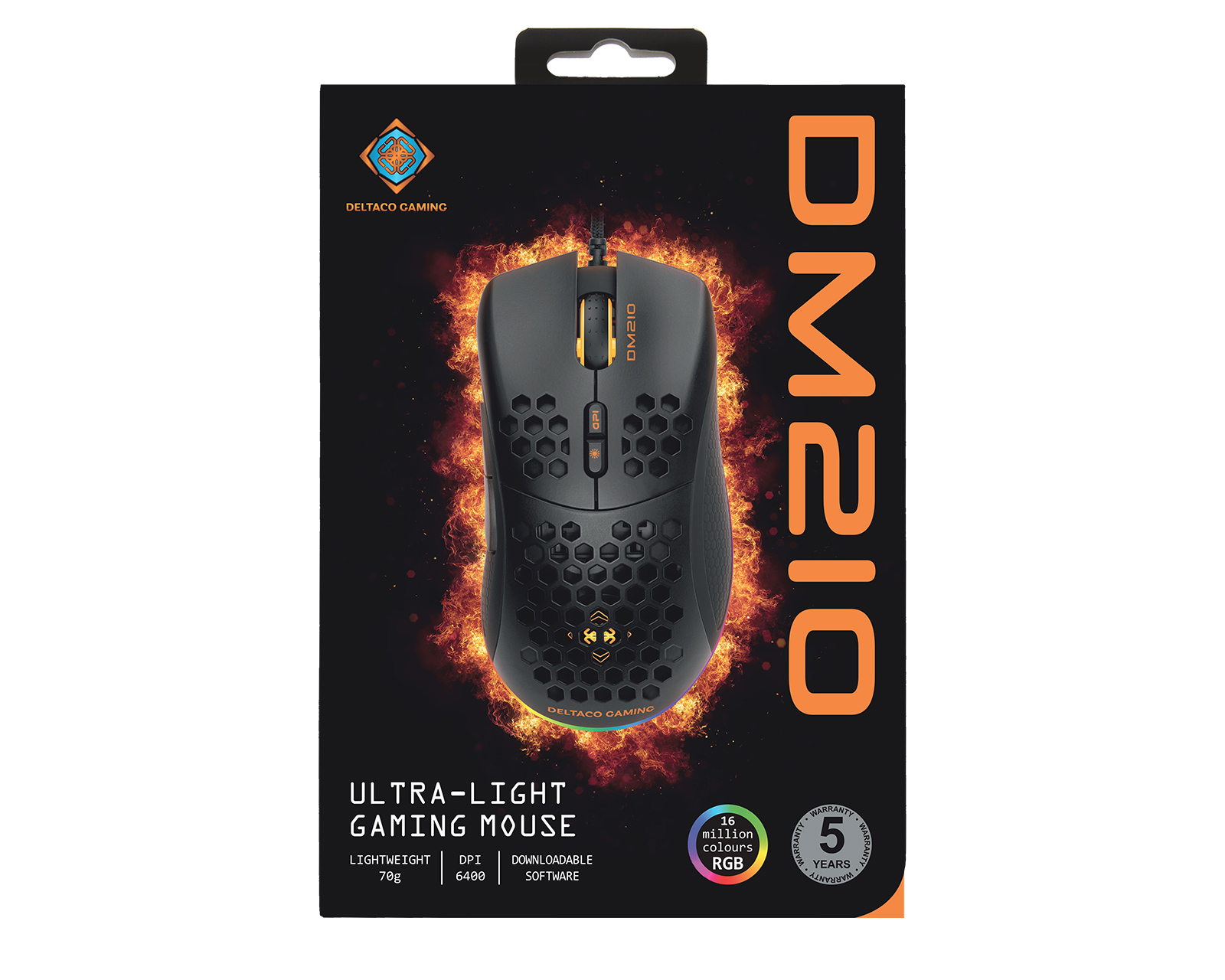 Chuột chơi game Deltaco Gaming DM210 Ultra-Light RGB Gaming Mouse là sản phẩm có thiết kế đẹp mắt, với ánh sáng RGB và trọng lượng cực nhẹ, mang đến trải nghiệm chơi game tuyệt vời cho người dùng. Sản phẩm này được trang bị nhiều tính năng độc đáo, giúp người dùng có lợi thế trong các trò chơi yêu thích của họ.