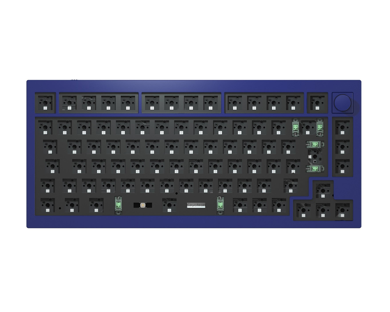 Keychron Q1 QMK ISO Barebone Knob Version - Navy Blue - MaxGaming.com