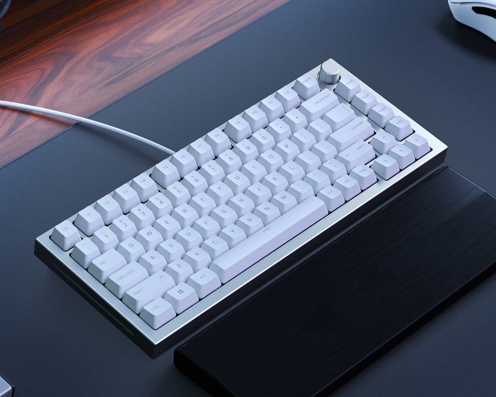 Glorious GMMK Pro 75% Barebone ANSI White Ice - MaxGaming.com