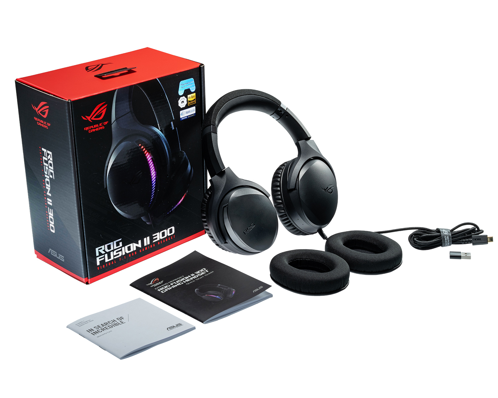 Asus ROG Fusion II 300 Gaming Headset 7.1 - Black - MaxGaming.com