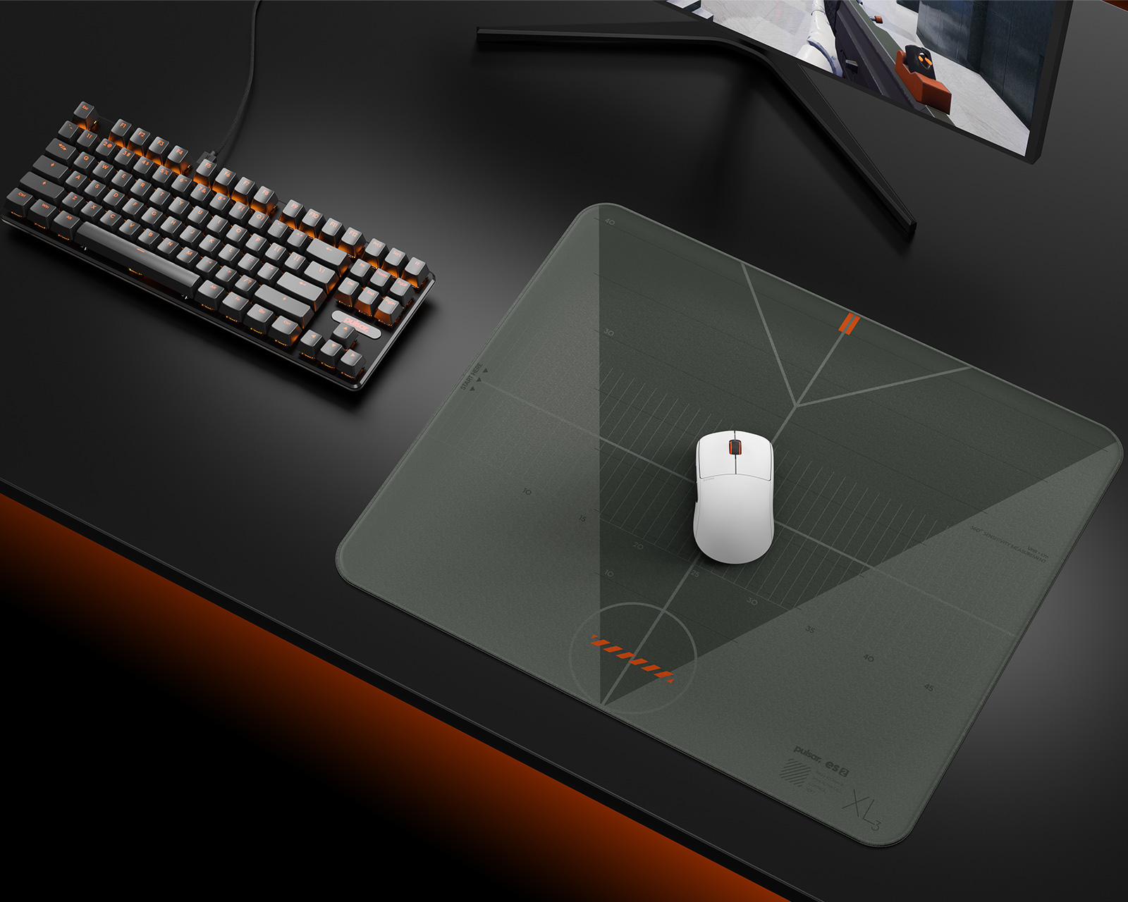 Pulsar ES2 Gaming Mousepad - Aim Trainer Mousepad - Limited