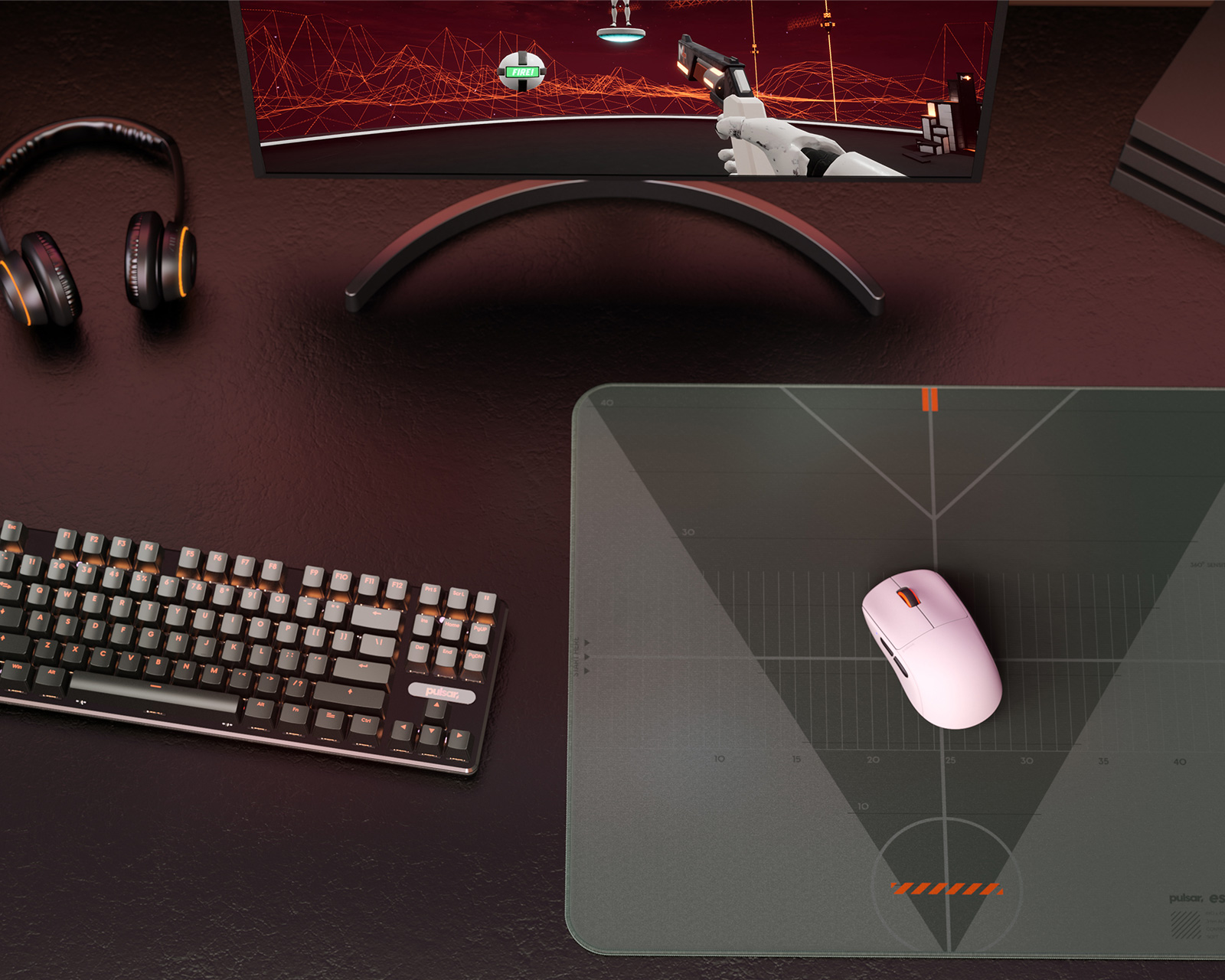 Pulsar ES2 Gaming Mousepad - Aim Trainer Mousepad - Limited 