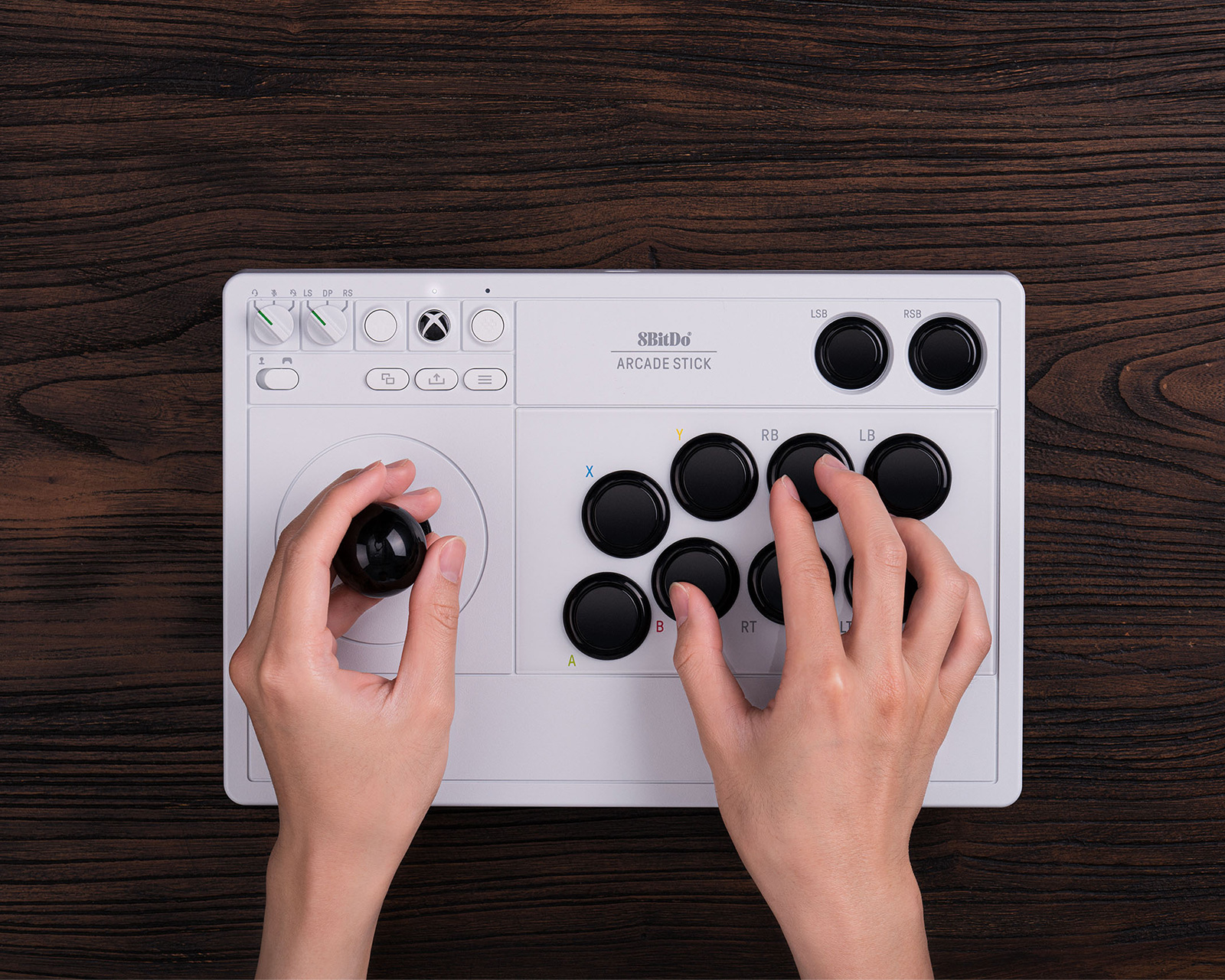 8Bitdo Arcade Stick Xbox & PC - White - MaxGaming.com