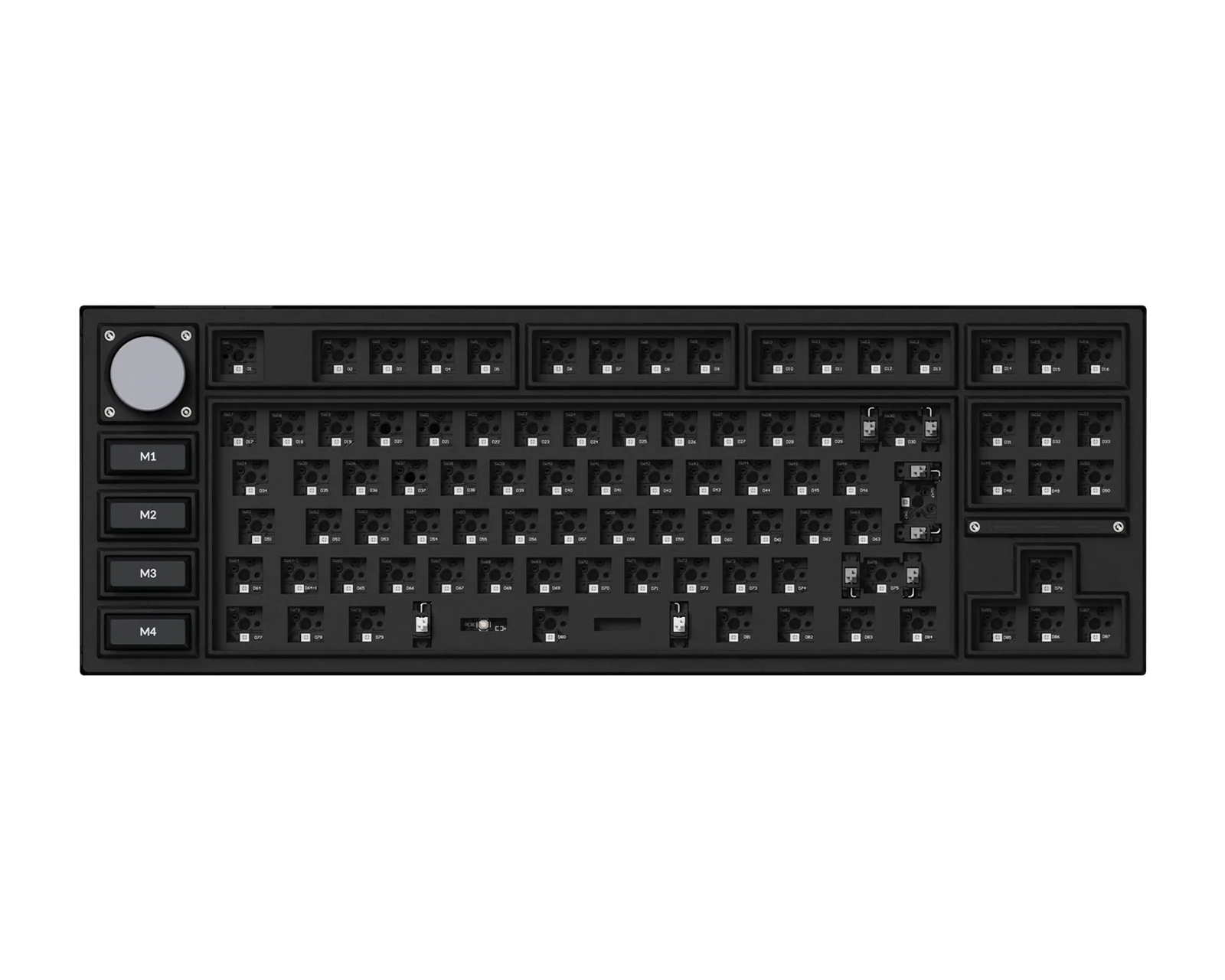 Keychron Q3 Pro QMK TKL Hot-Swap RGB Backlight ISO Knob Version - Barebone  - Carbon Black