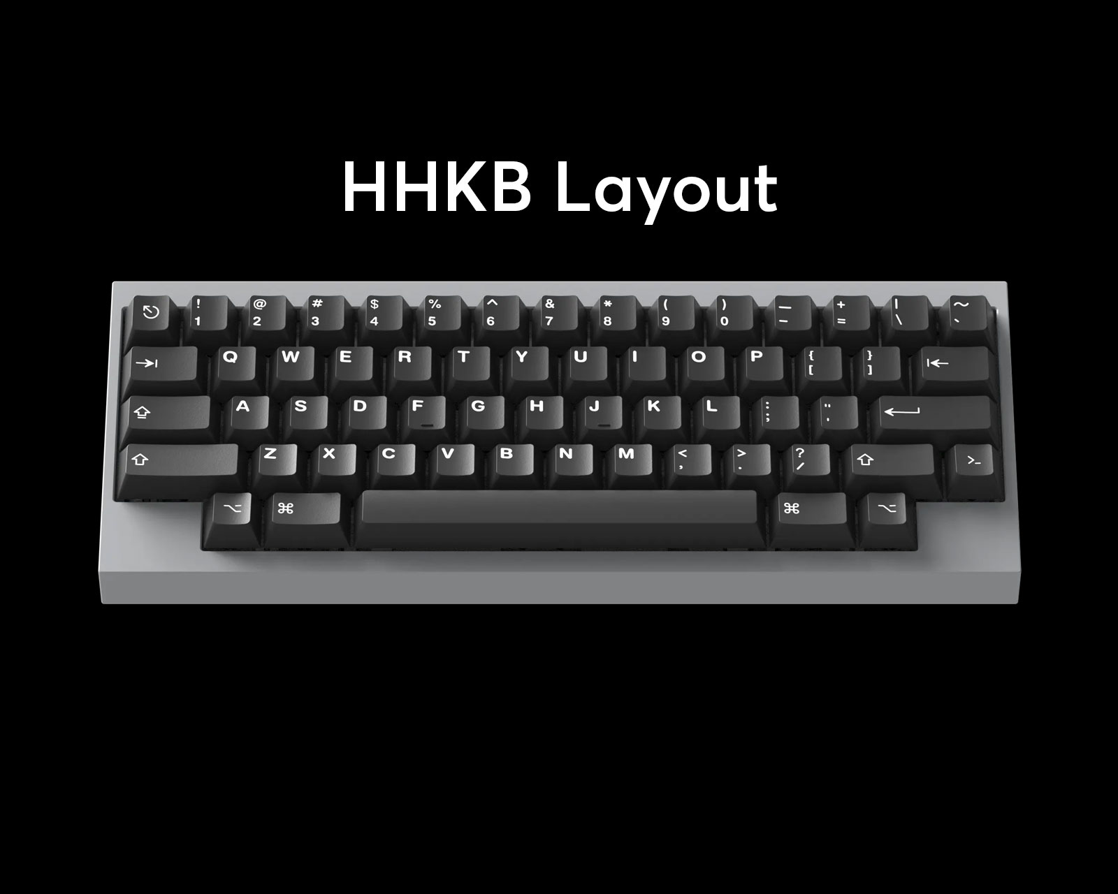 KBDfans TOFU60 2.0 HHKB - Anodized Black - ISO PCB